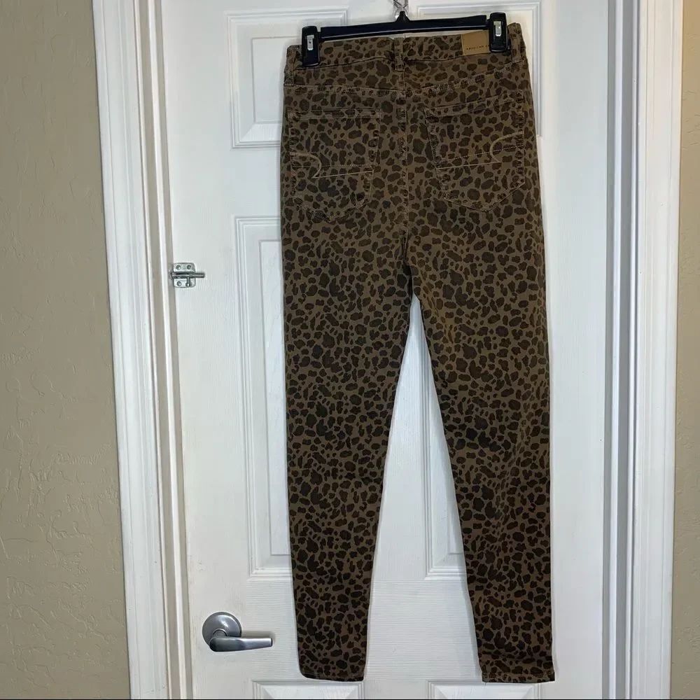 American Eagle Curvy Super Hi-Rise Jegging Leopard Print Size 6 - Picture 9 of 9